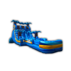 20ft. Flashpoint Falls Double Lane Waterslide with xl pool