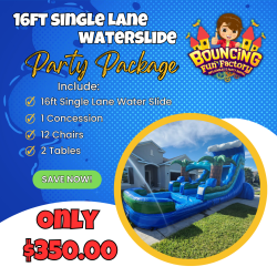 16ft Single Lane Water Slide Package