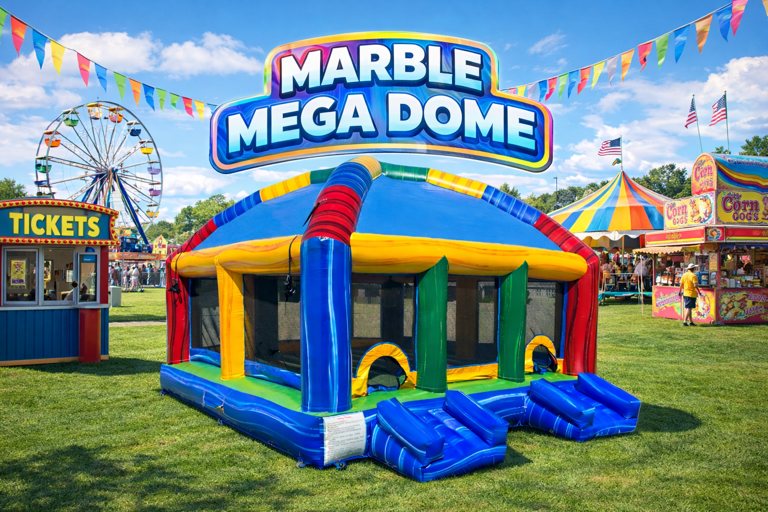 20ft. x 20ft. Marble Mega Dome XL Bounce House