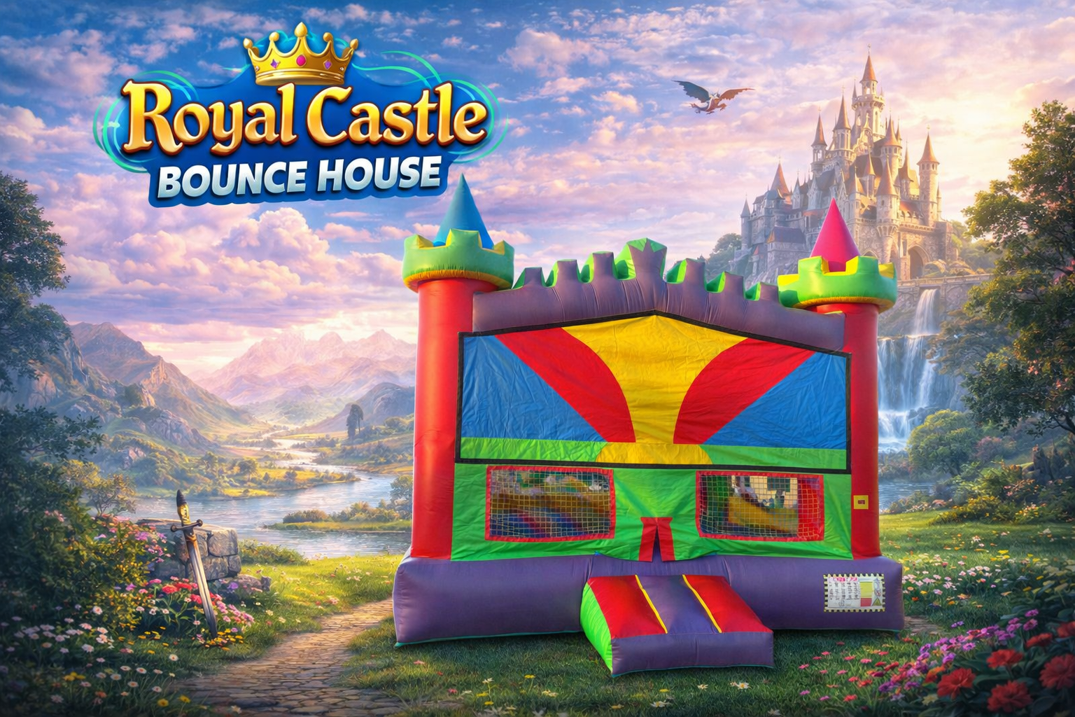 15 ft. X 15 ft. Royal Castle Bounce House